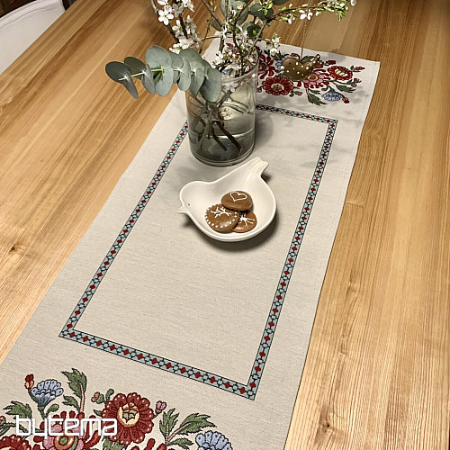 Mantel tapiz, bufanda FLORES PINTADAS