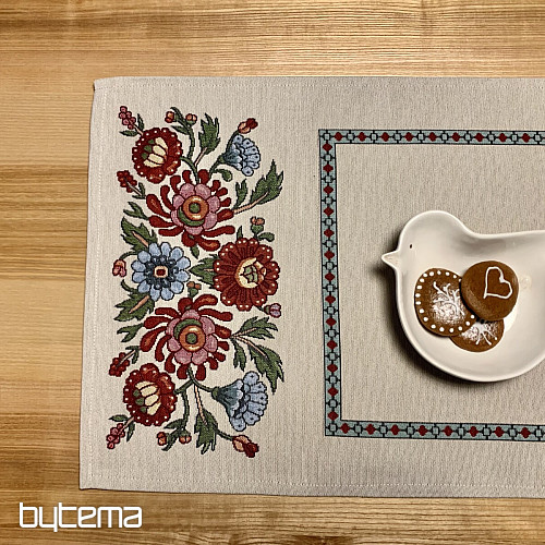 Mantel tapiz, bufanda FLORES PINTADAS