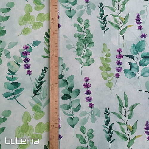 Tela decorativa HOJAS verde
