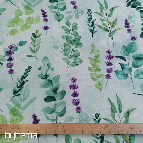Tela decorativa HOJAS verde