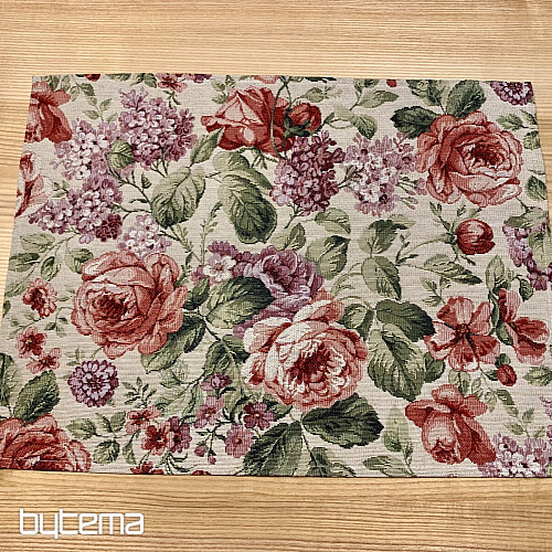Mantel y pañuelo tapiz VIOLETA