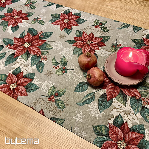 Mantel tapiz, bufanda ESTRELLA DE NAVIDAD ROJA
