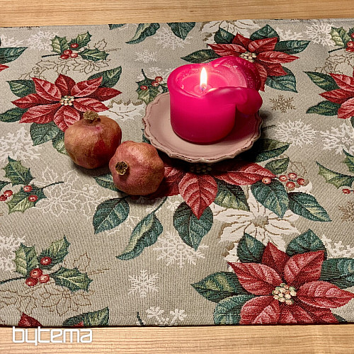Mantel tapiz, bufanda ESTRELLA DE NAVIDAD ROJA