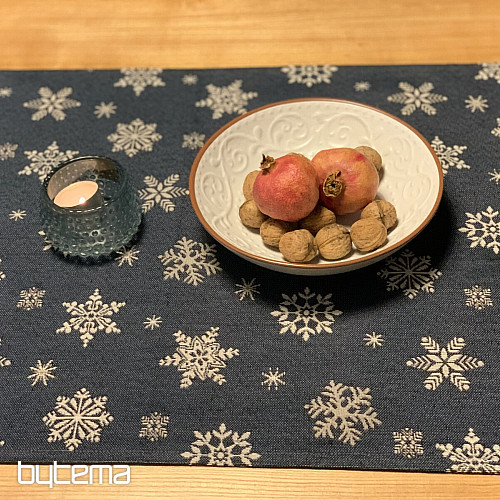 Mantel y pañuelo Gobelino Escamas azules