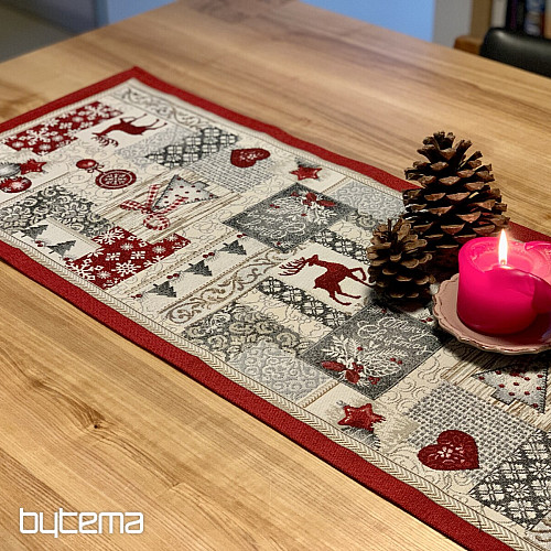 Mantel tapiz, pañuelo FELIZ NAVIDAD