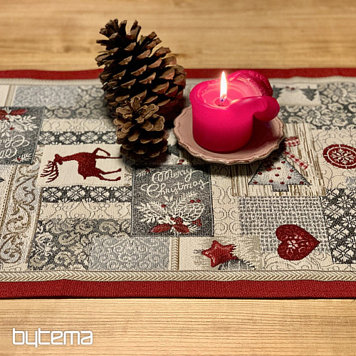 Mantel tapiz, pañuelo FELIZ NAVIDAD