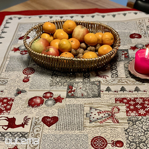 Mantel tapiz, pañuelo FELIZ NAVIDAD