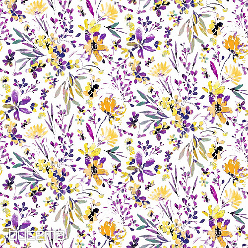 Tela decorativa ALENA flores lilas