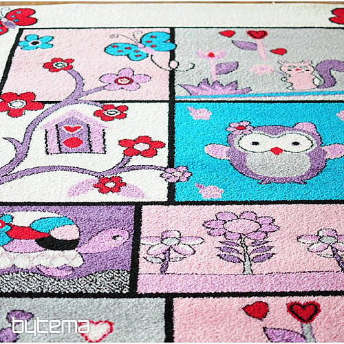Alfombra infantil ANIMALES crema