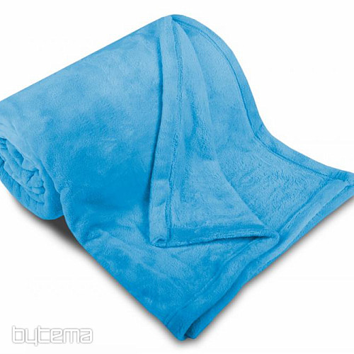 Manta SLEEP WELL microfranela pelo corto - azul claro