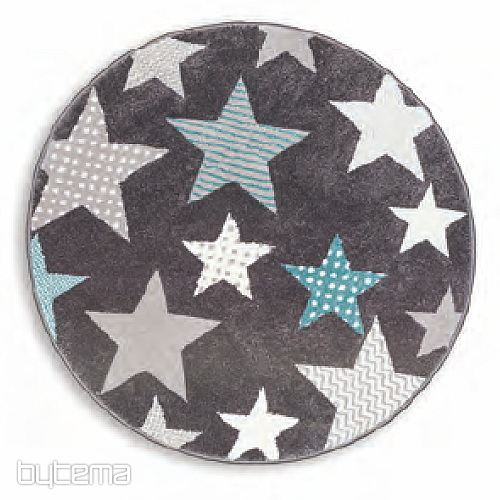 Alfombra redonda infantil PASTEL Estrellas