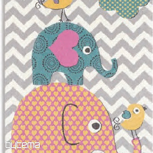 Alfombra infantil PASTEL Elefantes