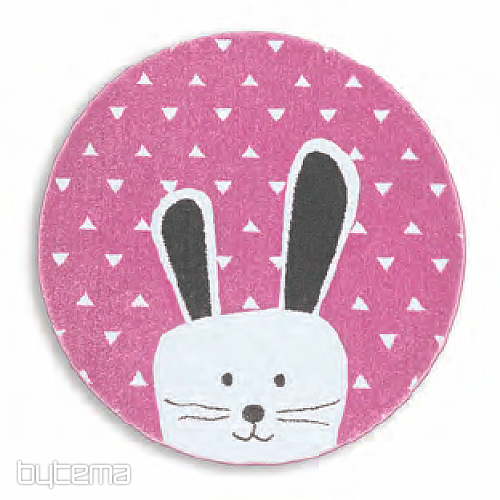 Alfombra redonda infantil PASTEL Conejito rosa