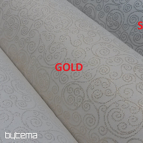 Tela jacquard decorativa adorno FLASH dorado
