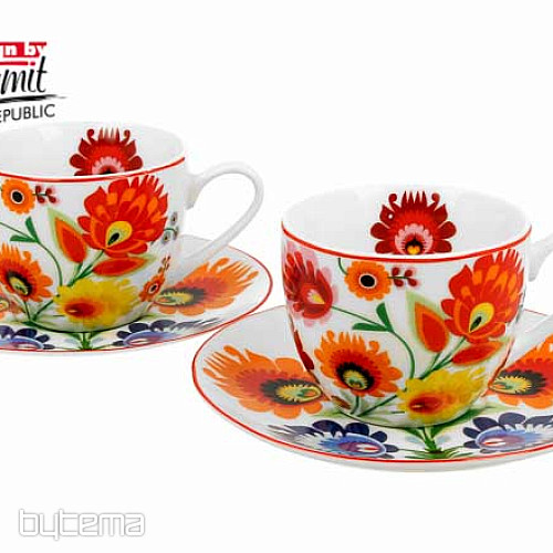 Juego de 2 tazas de espresso de porcelana Lowic espresso shape