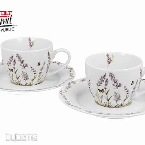 Juego de taza y platillo provenzal de 90 ml