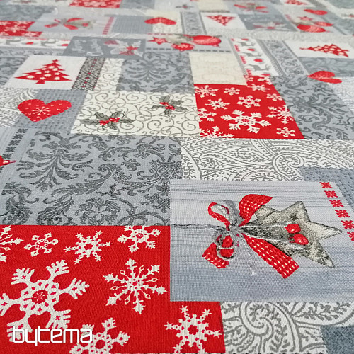 Tela decorativa PATCHWORK Navidad gris