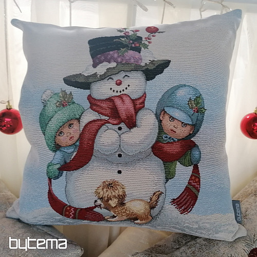 Tapiz navideño MUÑECO DE NIEVE CON NIÑOS