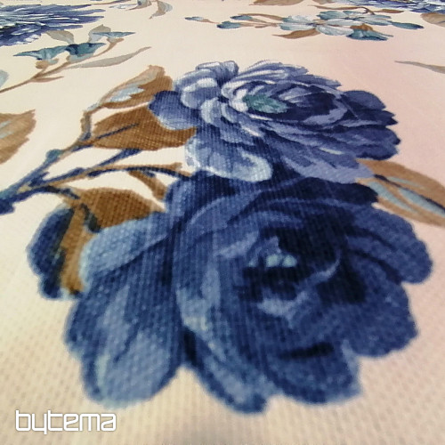 tela decorativa LAURA - grandes flores azules