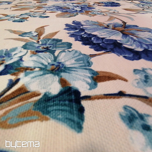 tela decorativa LAURA - grandes flores azules