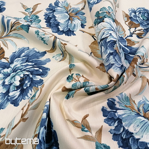 tela decorativa LAURA - grandes flores azules