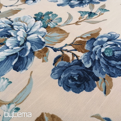 tela decorativa LAURA - grandes flores azules