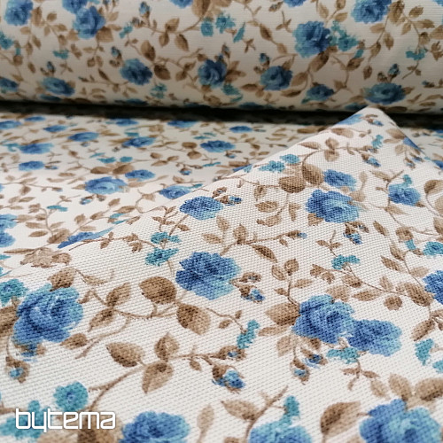 tela decorativa LAURA - pequeñas flores azules