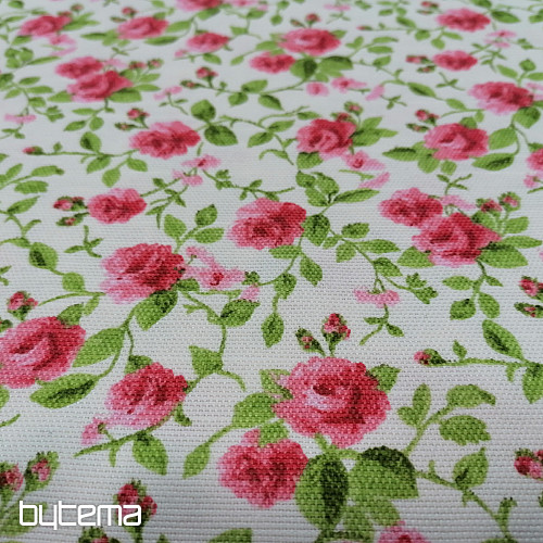tela decorativa LAURA - pequeñas flores rosas