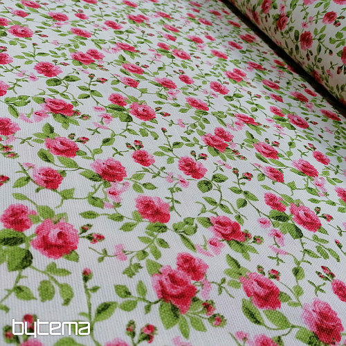 tela decorativa LAURA - pequeñas flores rosas