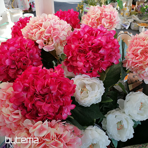 HYDRANGEA - flor artificial rosa claro