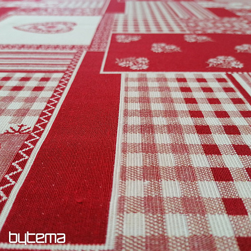 Tela decorativa CORAZÓN flor II combinación jacquard