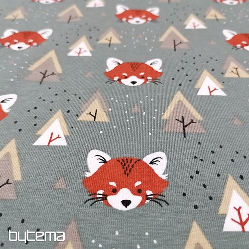 Tejido de punto de algodón FOX caqui