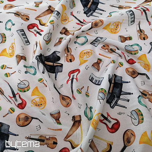 Tela de algodón MÚSICA