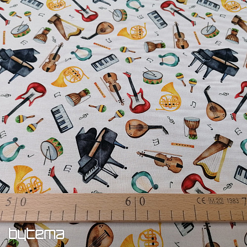 Tela de algodón MÚSICA