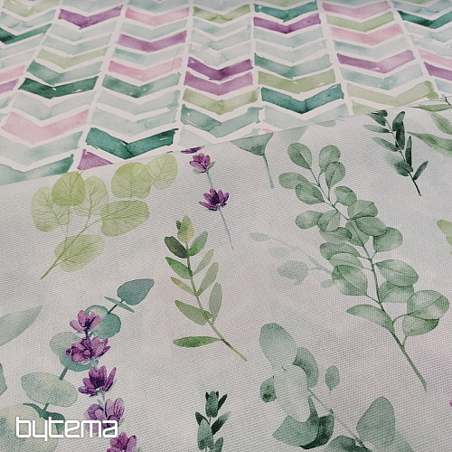 Tela decorativa HOJAS verde