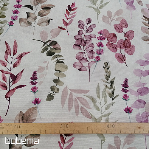 Tela decorativa HOJAS lila