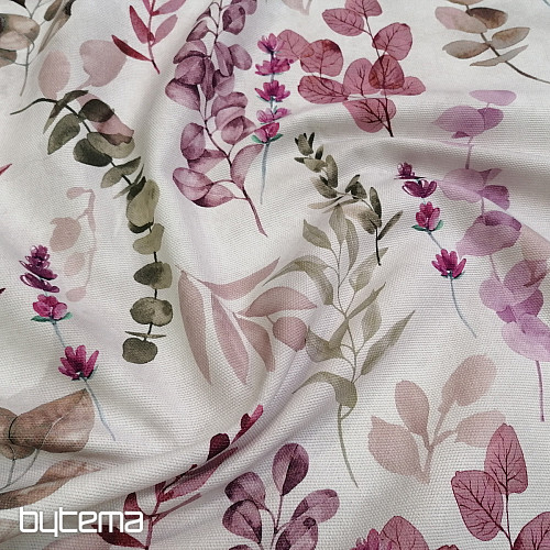 Tela decorativa HOJAS lila