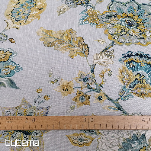 Tela decorativa FLORES azul