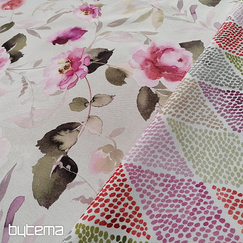 Tela decorativa RHOMBODE rosa-verde
