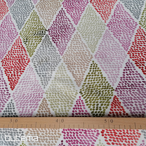 Tela decorativa RHOMBODE rosa-verde