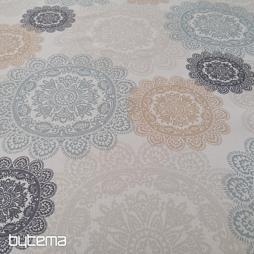 Tela decorativa MANDALA gris-beige