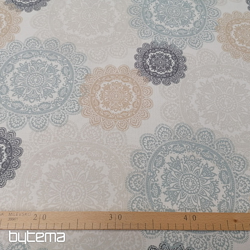 Tela decorativa MANDALA gris-beige