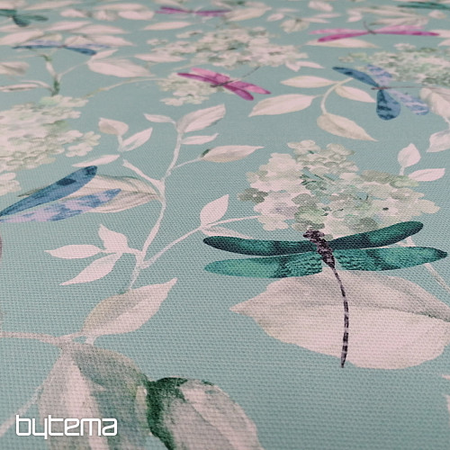 Tela decorativa ROSETO DRAGONFLY turquesa