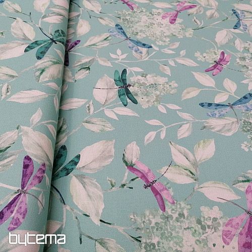Tela decorativa ROSETO DRAGONFLY turquesa