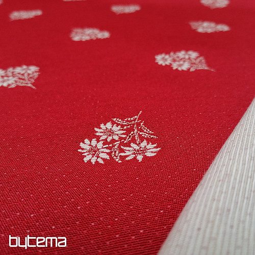 Tela decorativa CORAZÓN FLOR I combinación jacquard