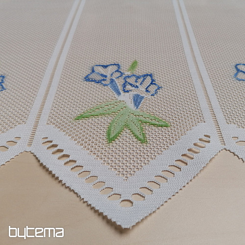 Cortina jacquard DD 875 Flores azules