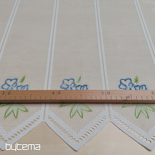 Cortina jacquard DD 875 Flores azules