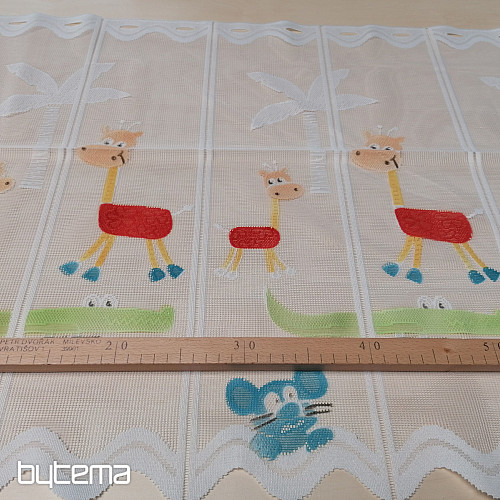 Cortina infantil en vidriera - jacquard ANIMALES