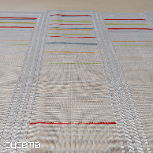 Cortina infantil en vidriera - jacquard Rayas de colores
