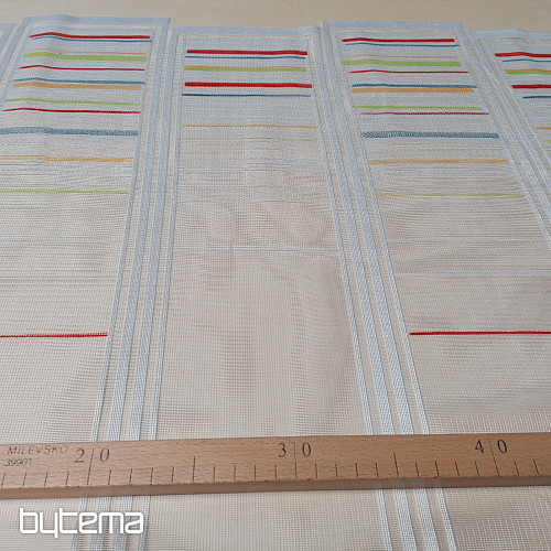 Cortina infantil en vidriera - jacquard Rayas de colores